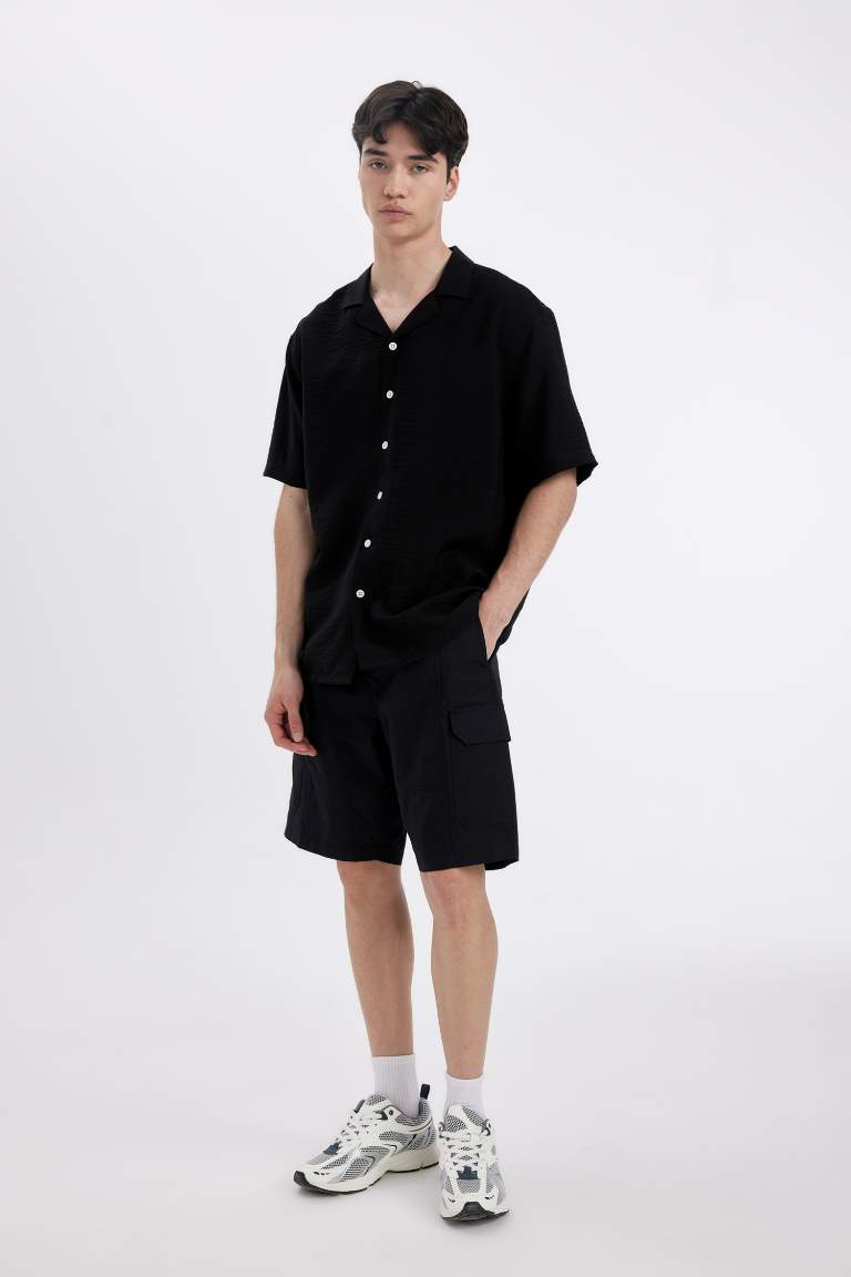 Relax Fit Parachute Bermuda Shorts