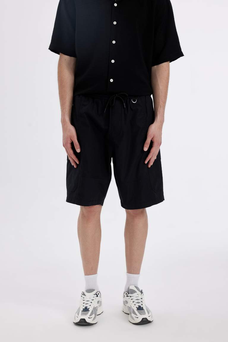 Relax Fit Parachute Bermuda Shorts