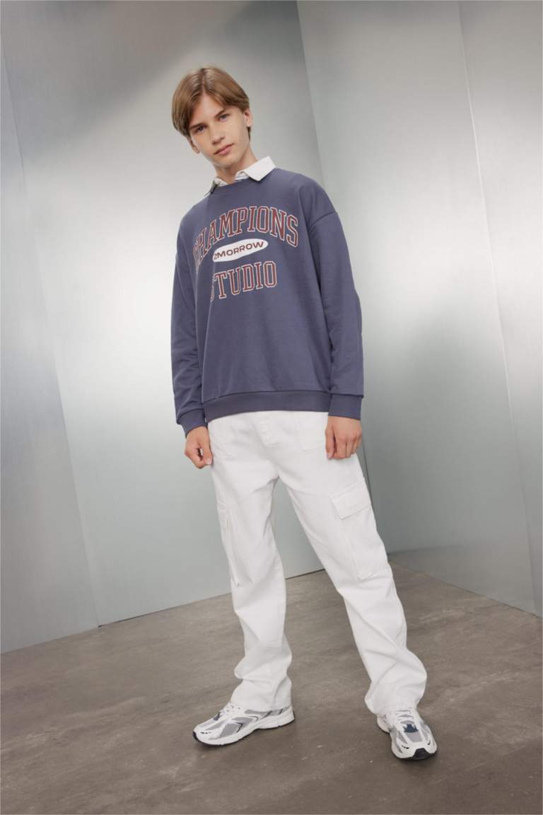 Boy Cargo Fit Straight Leg Jeans