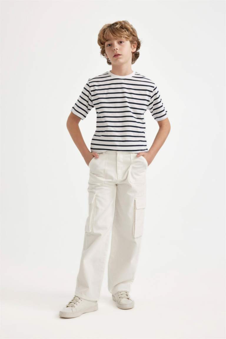 Boy Cargo Fit Straight Leg Jeans