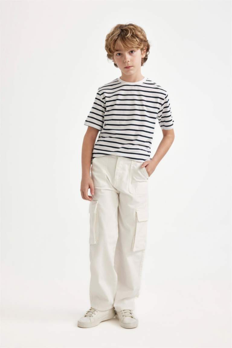 Boy Cargo Fit Straight Leg Jeans