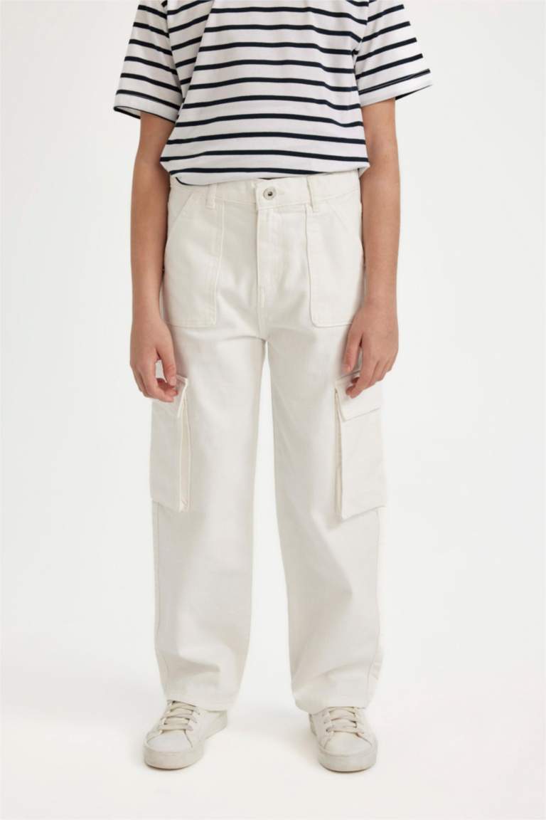 Boy Cargo Fit Straight Leg Jeans