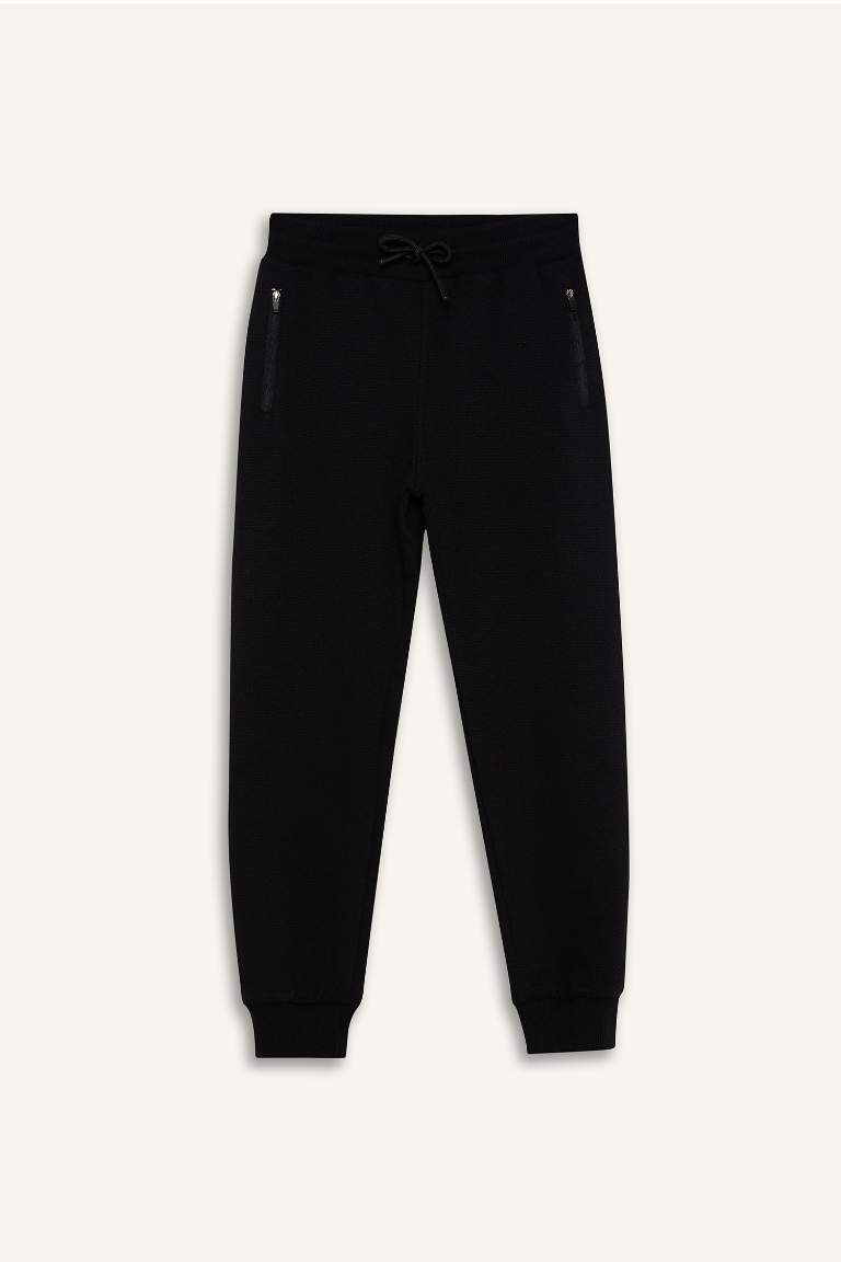 Boy Elastic Leg Pique Sweatpants