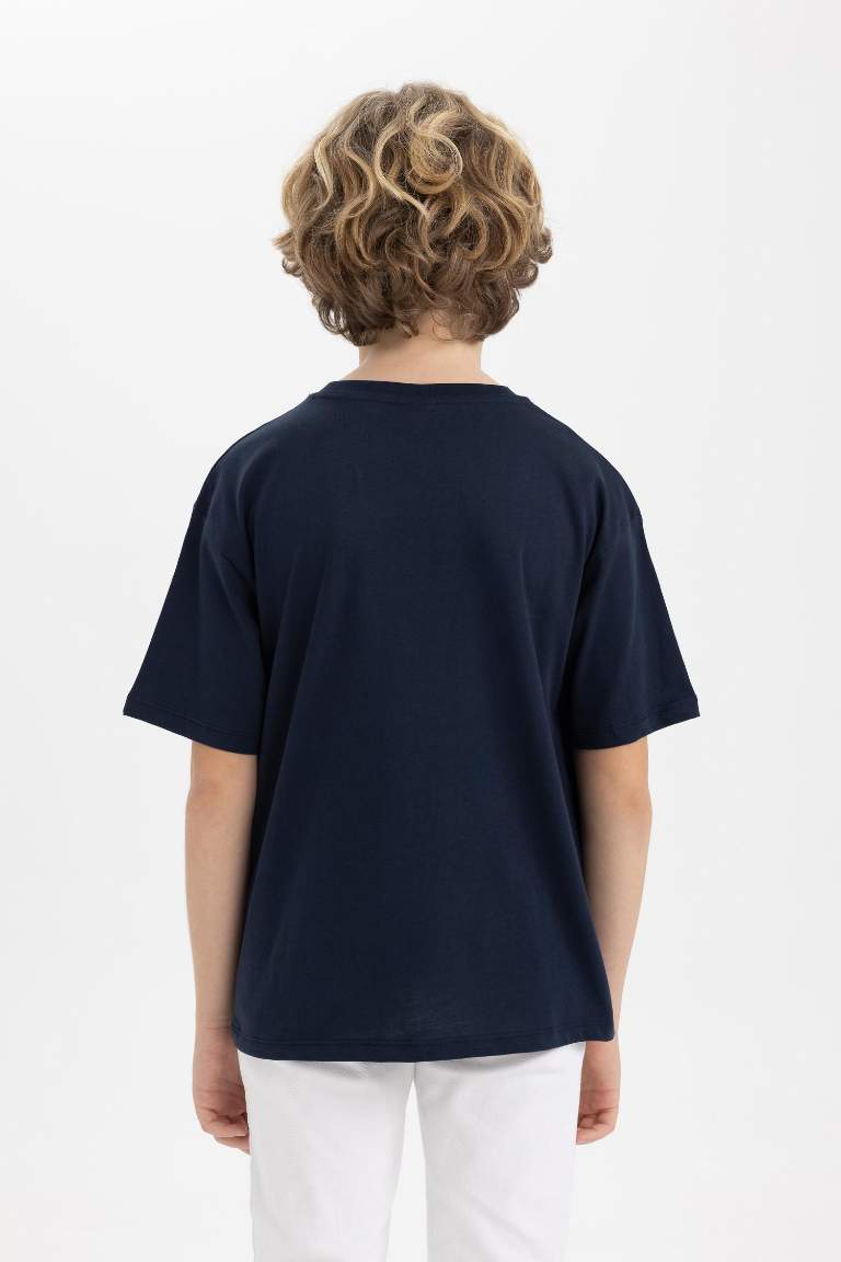 Boy Oversize Fit Crew Neck Printed  T-Shirt