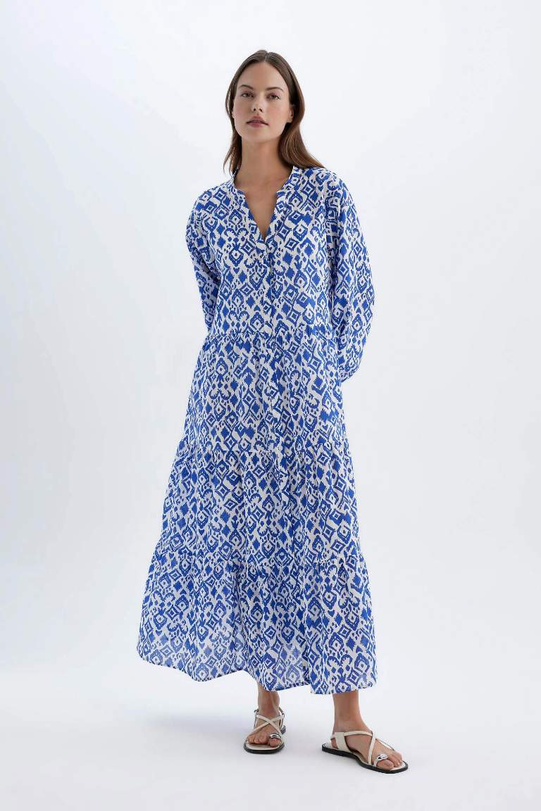 Robe de Plage à Manches Longues Imprimée de Fall In Love