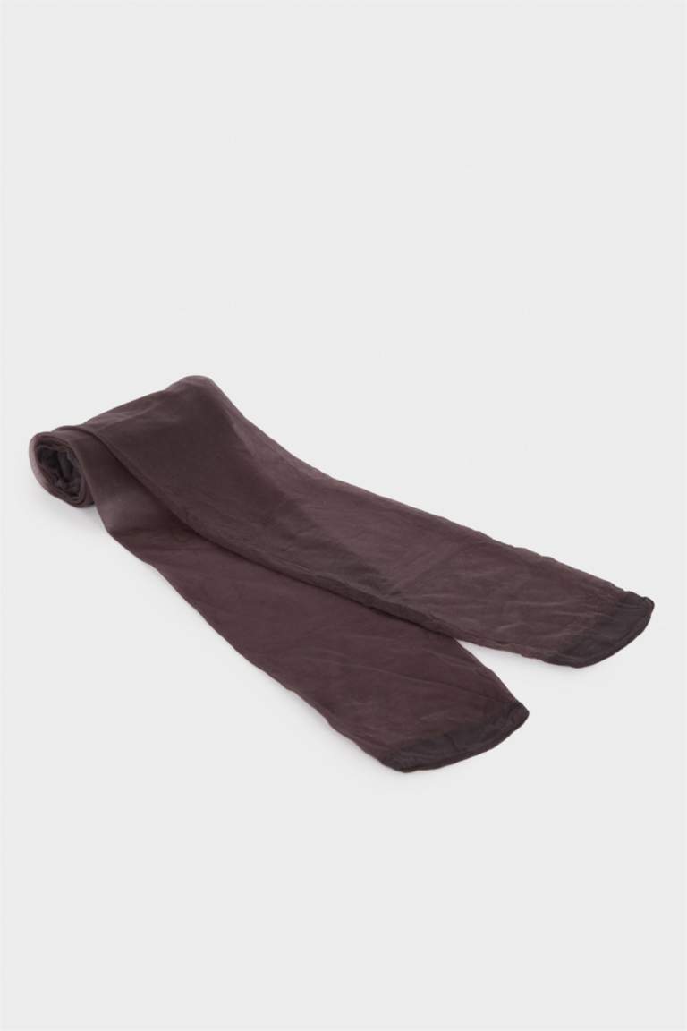 Kadın Kızıl Siyah 15 Denye Külotlu Çorap