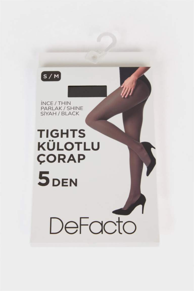 Kadın Siyah  5 Denye Külotlu Çorap