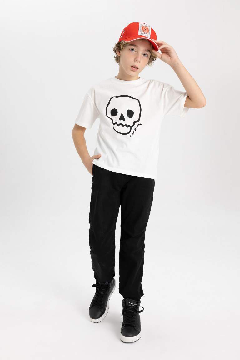 Boy Jogger Elastic Banded Leg Gabardine Trousers