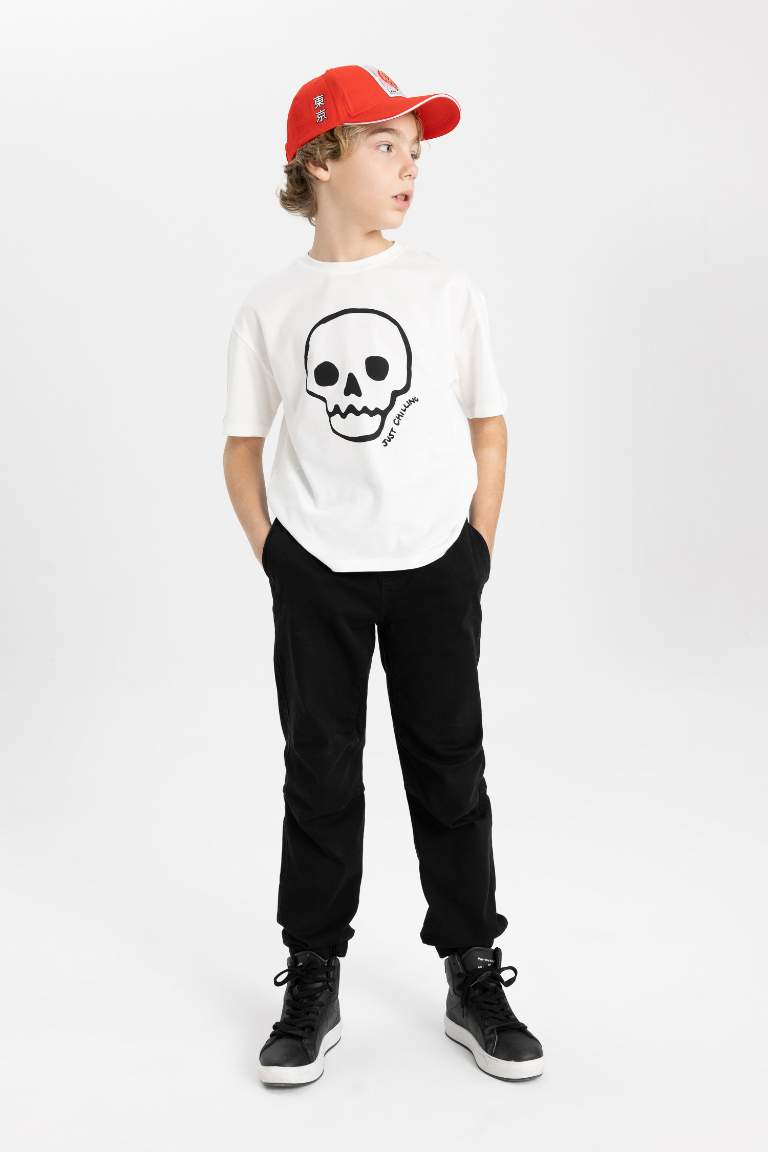 Boy Jogger Elastic Banded Leg Gabardine Trousers