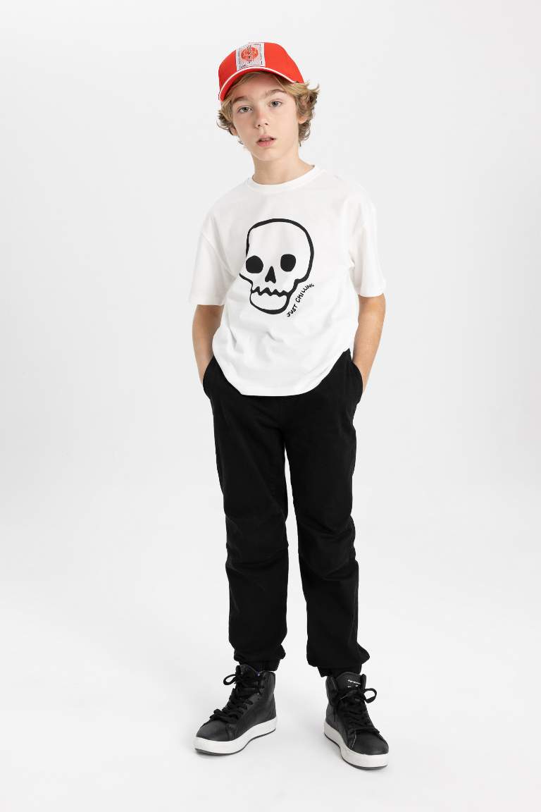 Boy Jogger Elastic Banded Leg Gabardine Trousers