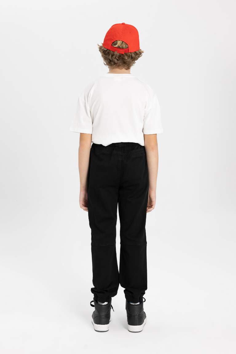 Boy Jogger Elastic Banded Leg Gabardine Trousers