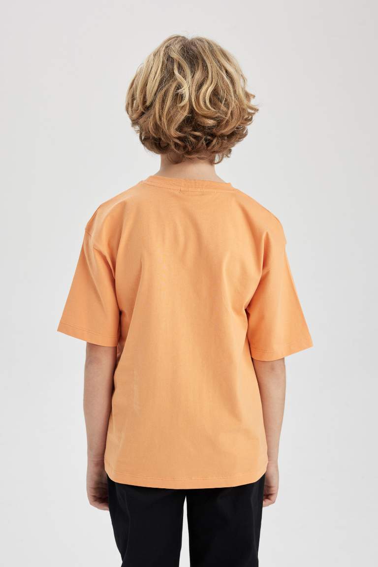 Boy Oversize Fit Crew Neck Basic T-Shirt