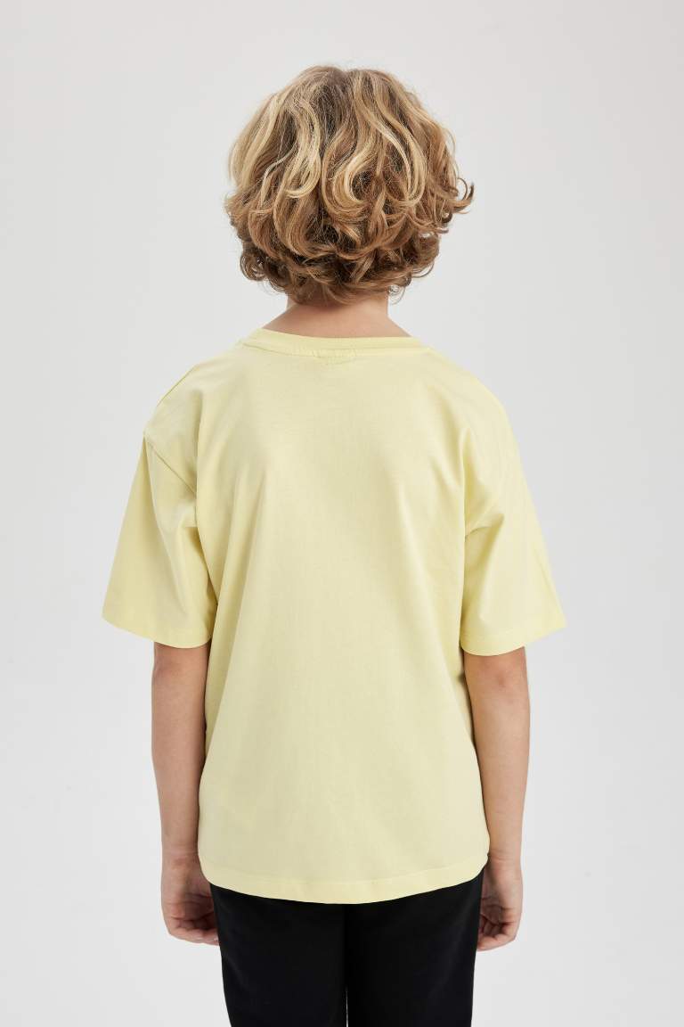 Boy Oversize Fit Crew Neck Basic T-Shirt