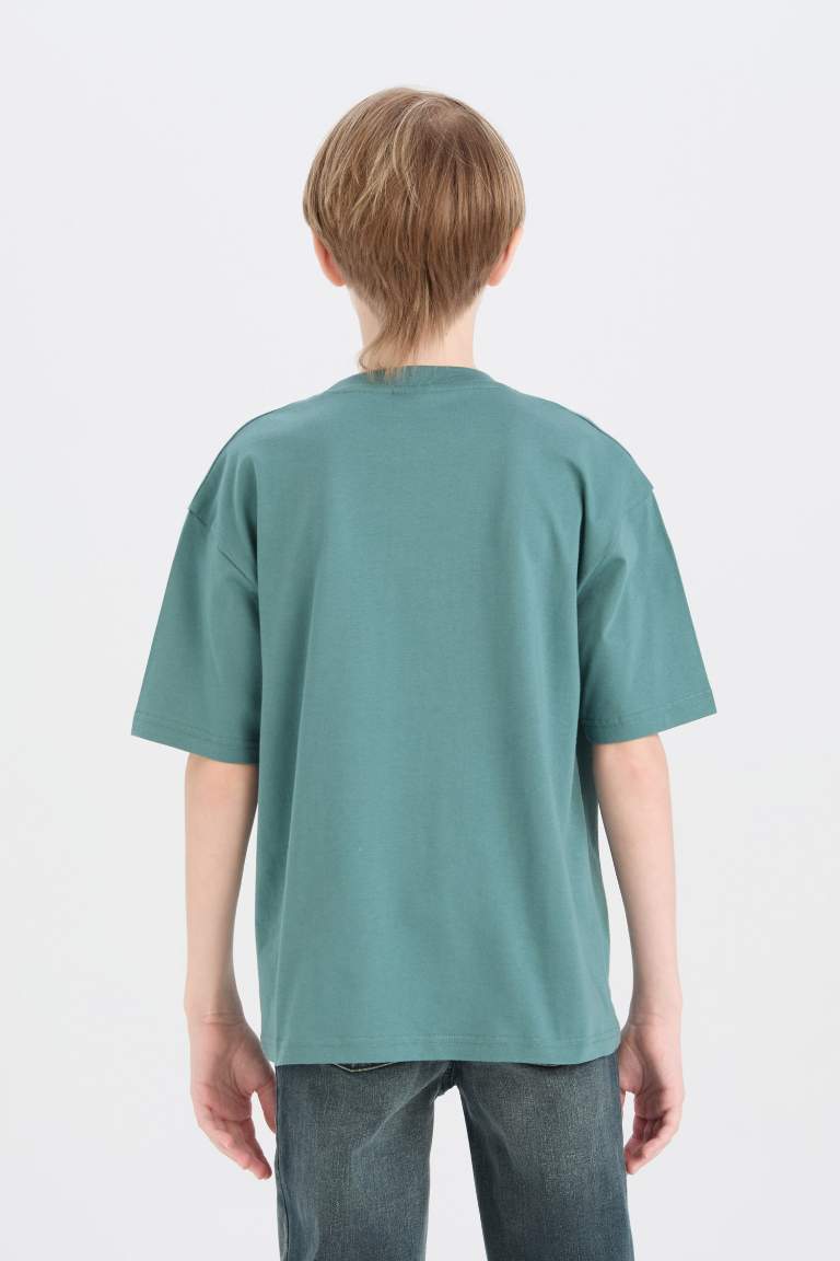 Boy Oversize Fit Crew Neck Basic T-Shirt