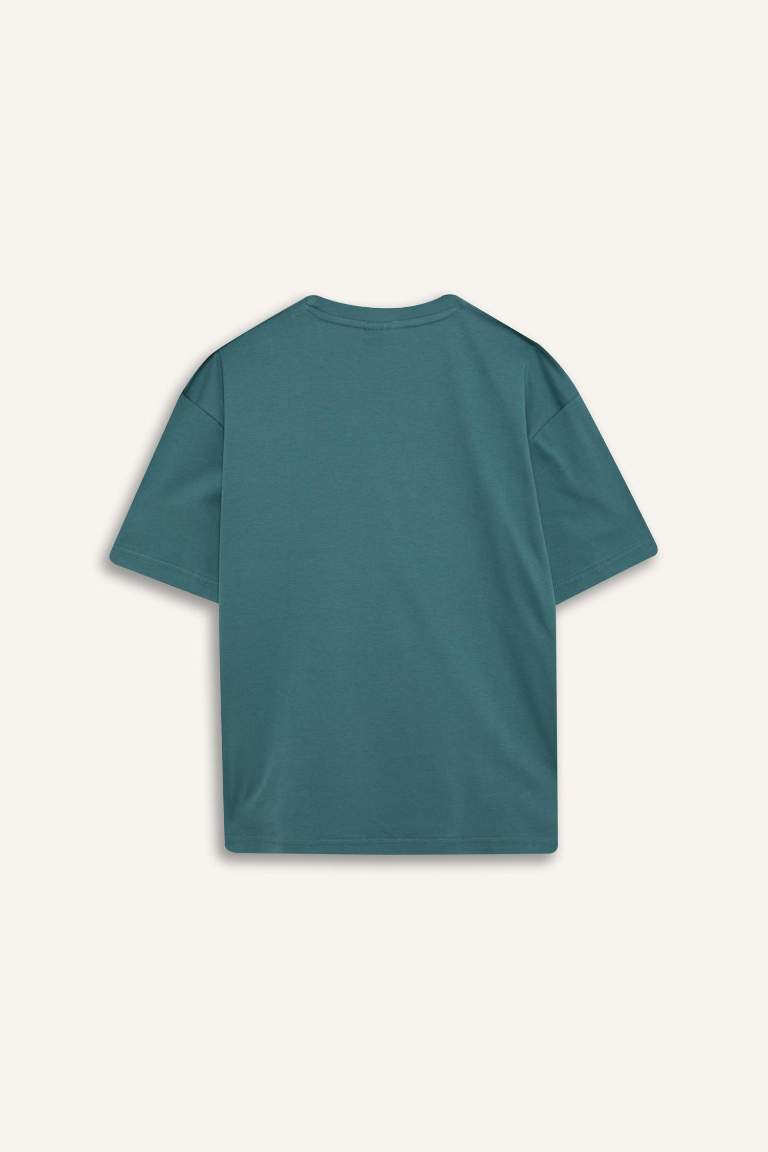 Boy Oversize Fit Crew Neck Basic T-Shirt