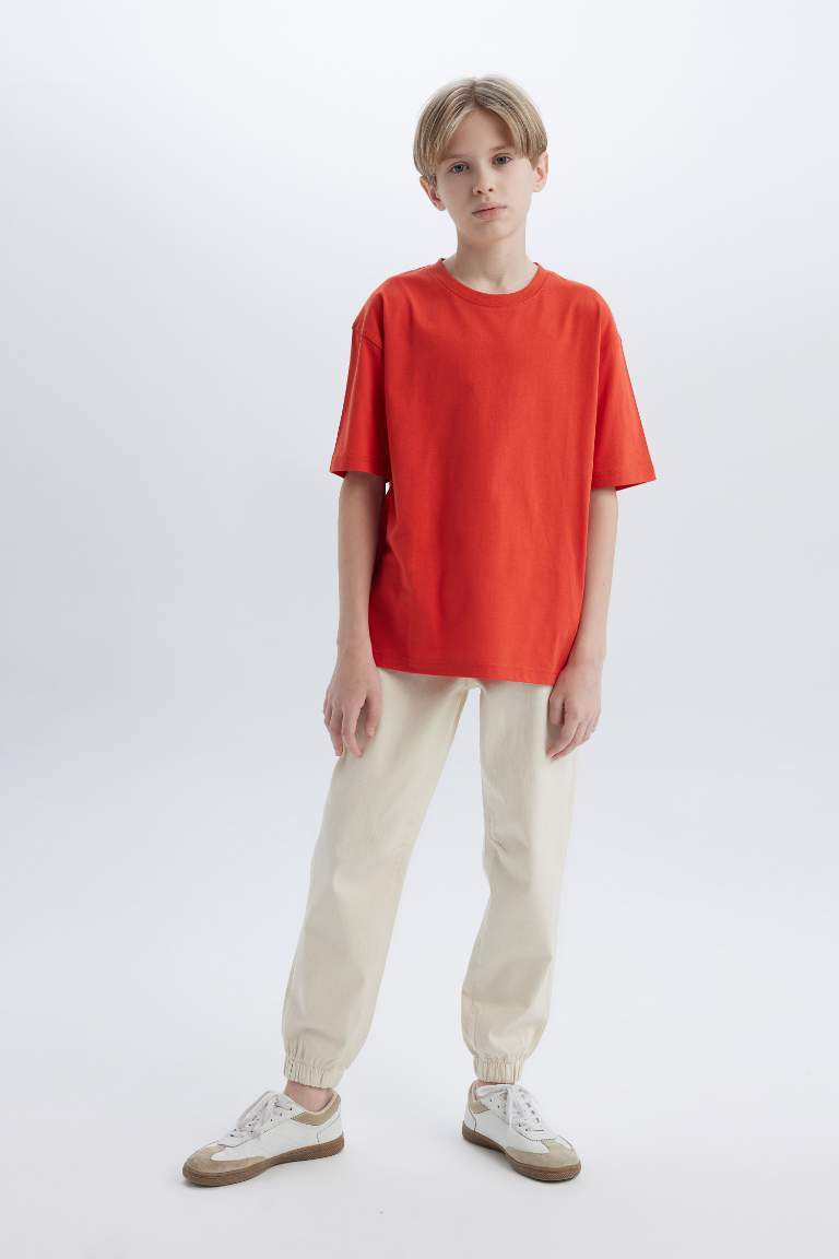 Boy Oversize Fit Crew Neck Basic T-Shirt