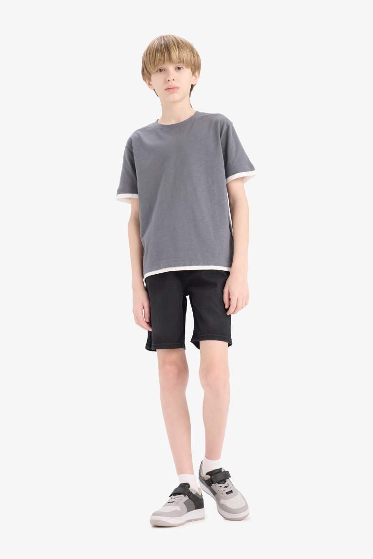 Boy Crew Neck Basic Short Sleeve T-Shirt