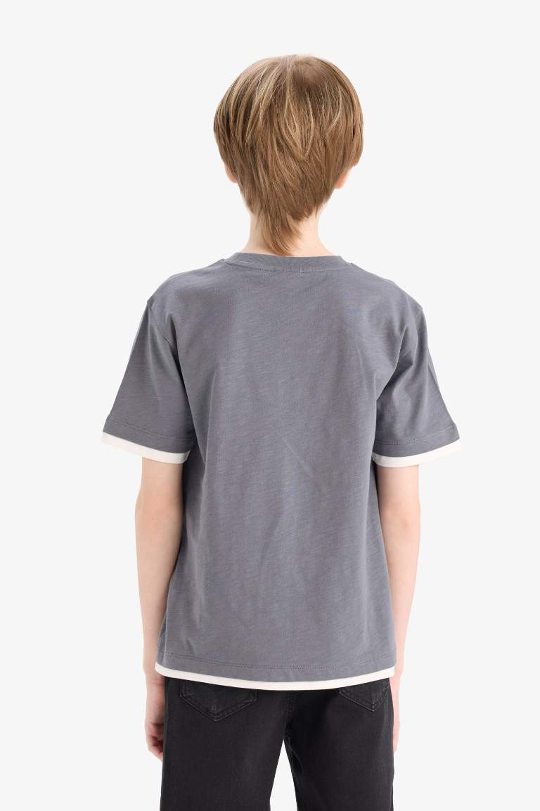 Boy Crew Neck Basic Short Sleeve T-Shirt