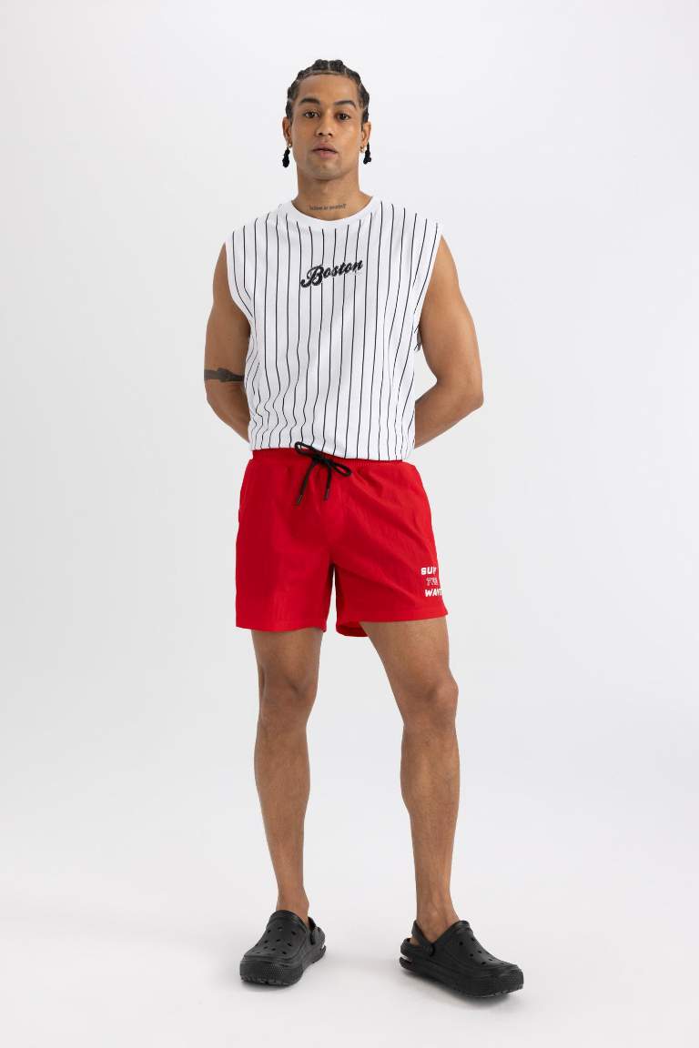 DeFactoFit Printed Short Swim Shorts