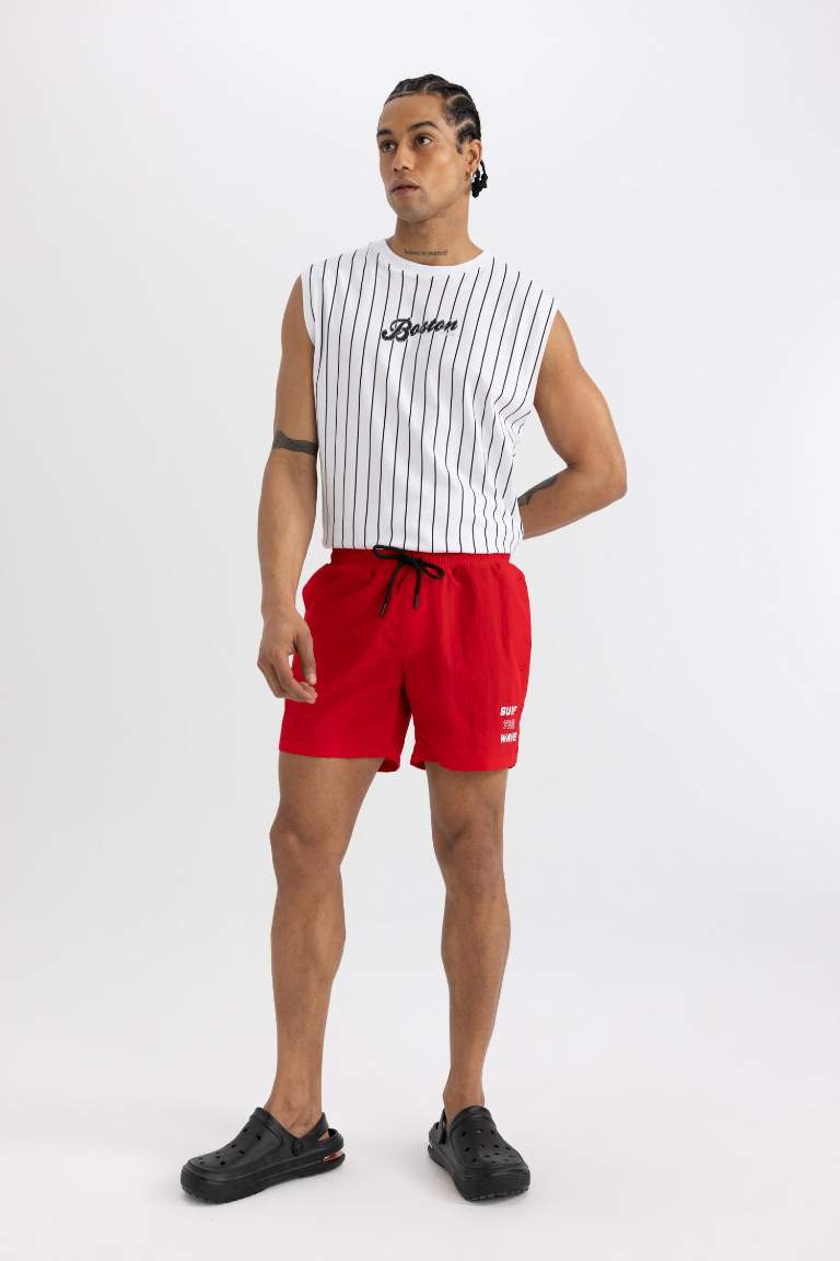 DeFactoFit Printed Short Swim Shorts