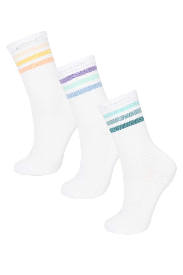 Woman 3 Piece Cotton Long Socks