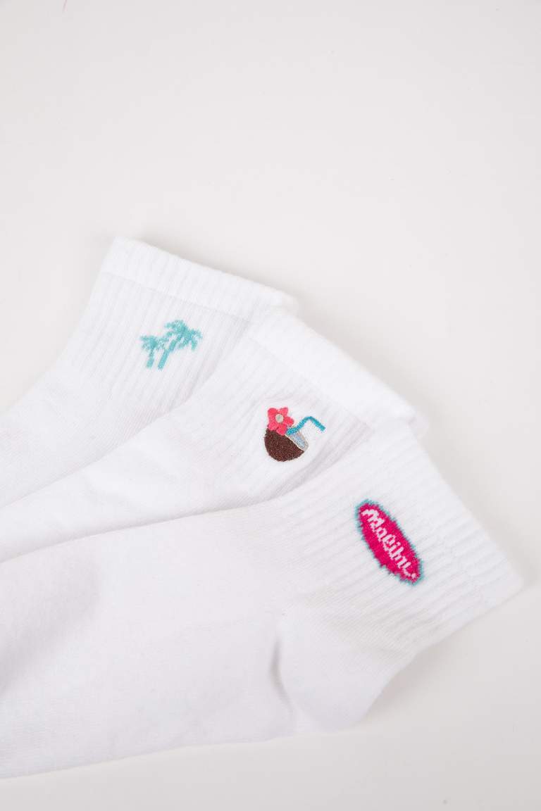 Chaussettes Courtes Coton pour Femme - 3 Pièces