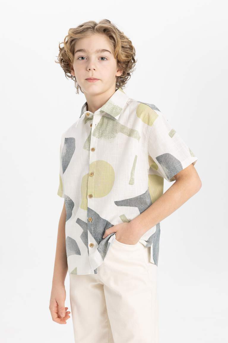 Boy Oversize Fit Polo Neck Short Sleeve Shirt