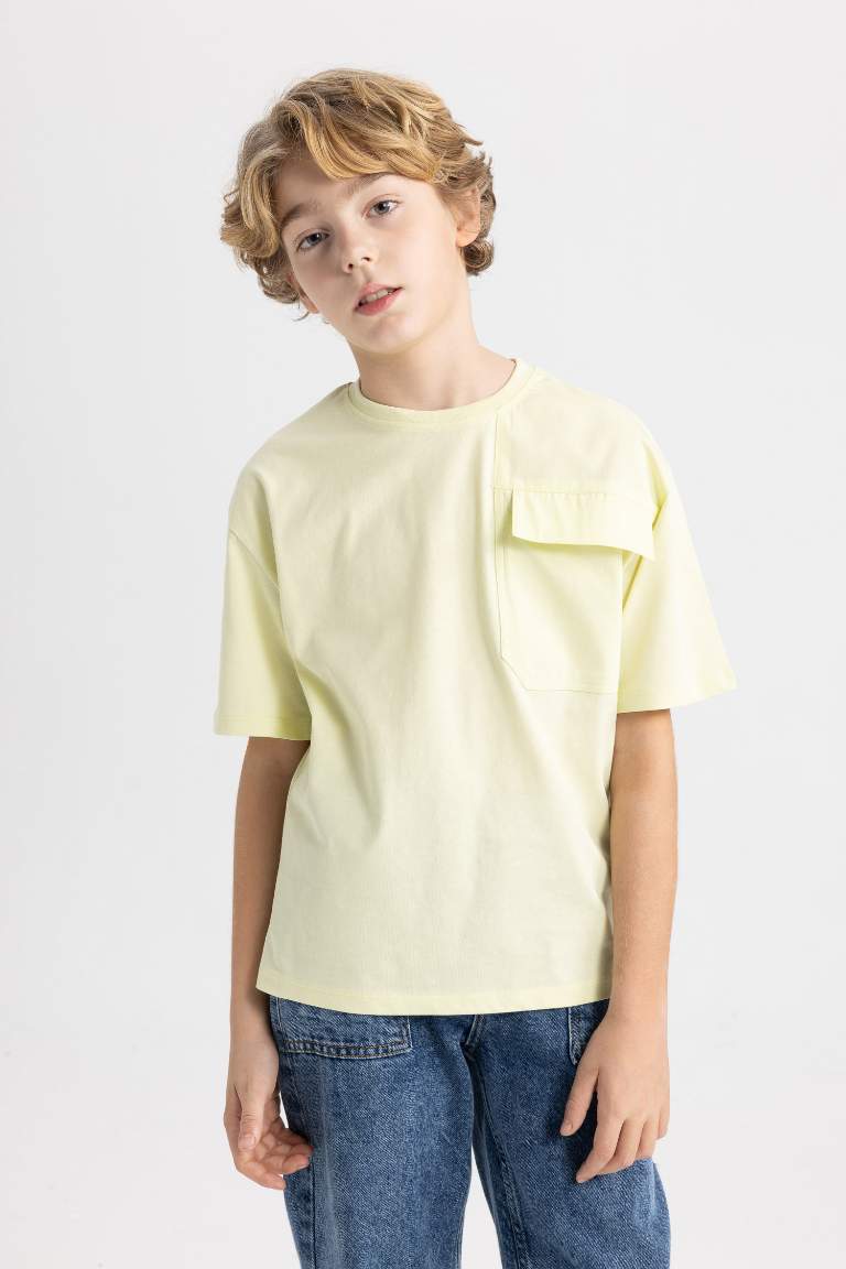 Boy Oversize Fit Crew Neck 3D Short Sleeve T-Shirt