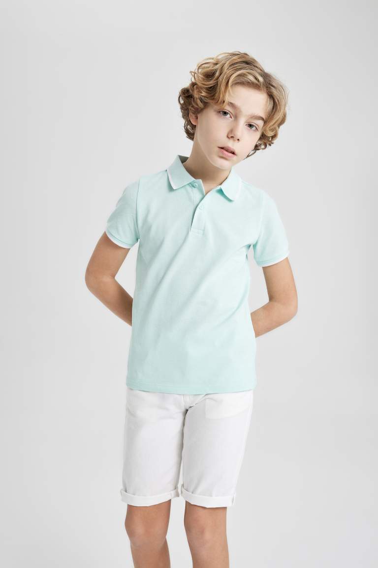 Boy Regular Fit Polo Neck Pique Polo T-Shirt