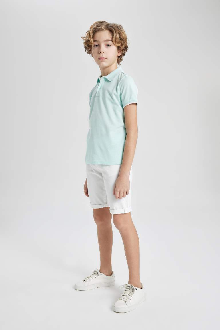 Boy Regular Fit Polo Neck Pique Polo T-Shirt