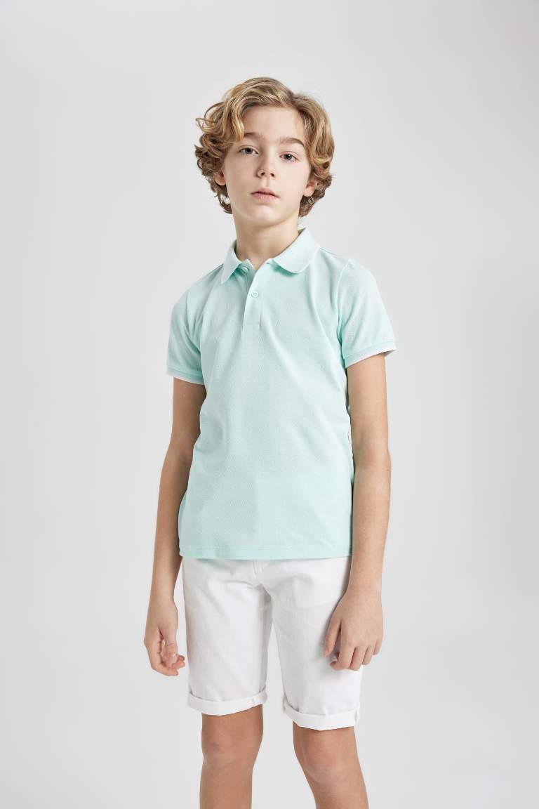 Boy Regular Fit Polo Neck Pique Polo T-Shirt