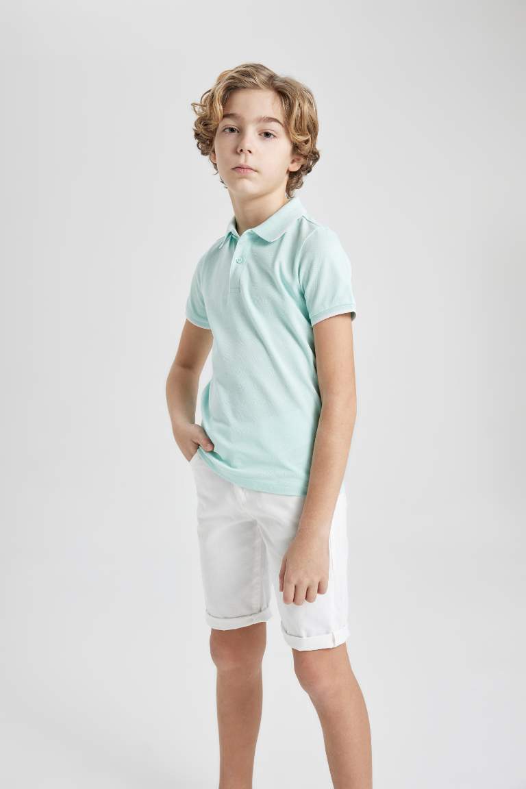 Boy Regular Fit Polo Neck Pique Polo T-Shirt