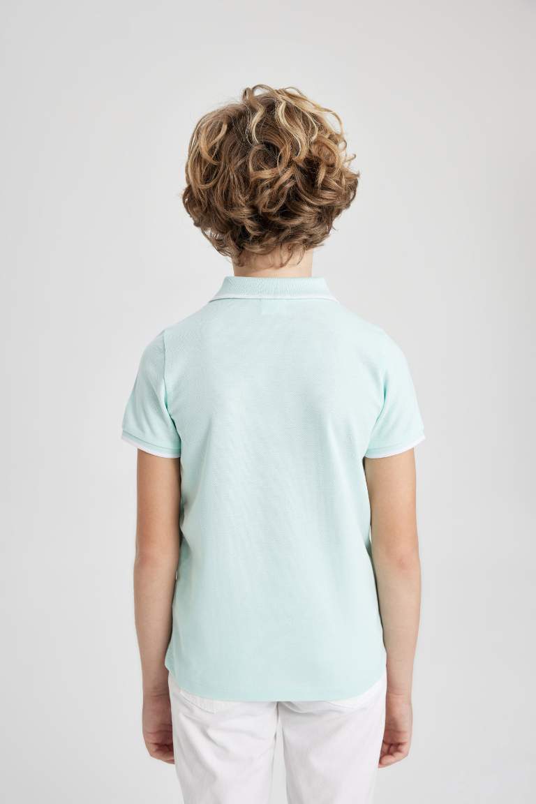 Boy Regular Fit Polo Neck Pique Polo T-Shirt