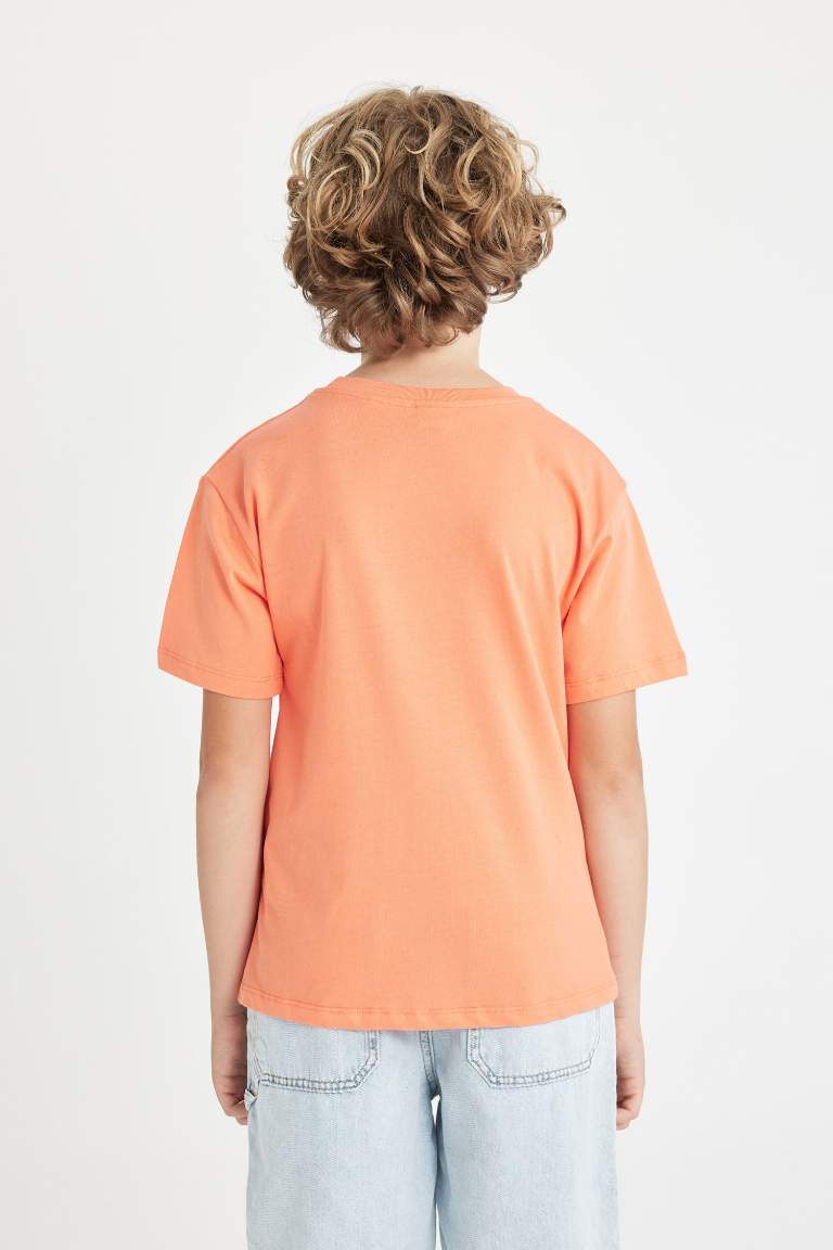 Boy Oversize Fit Crew Neck Printed Short Sleeve T-Shirt