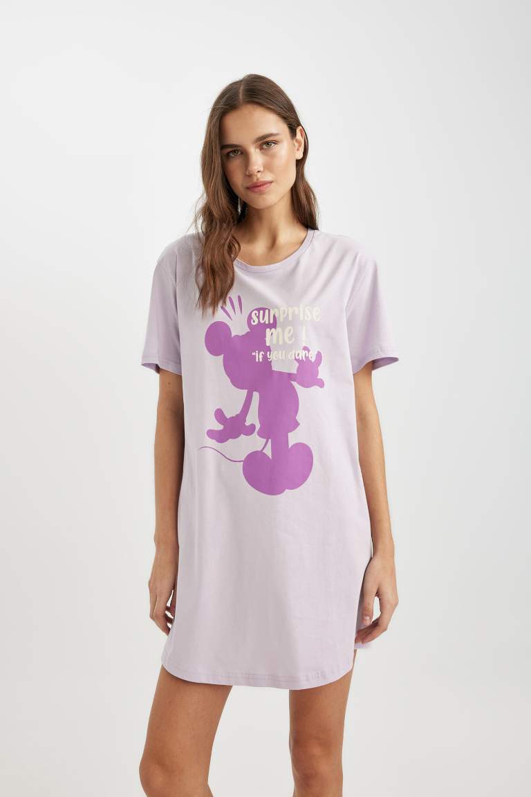 Robe pyjama à Manches Courtes Disney Mickey & Minnie Fall In Love