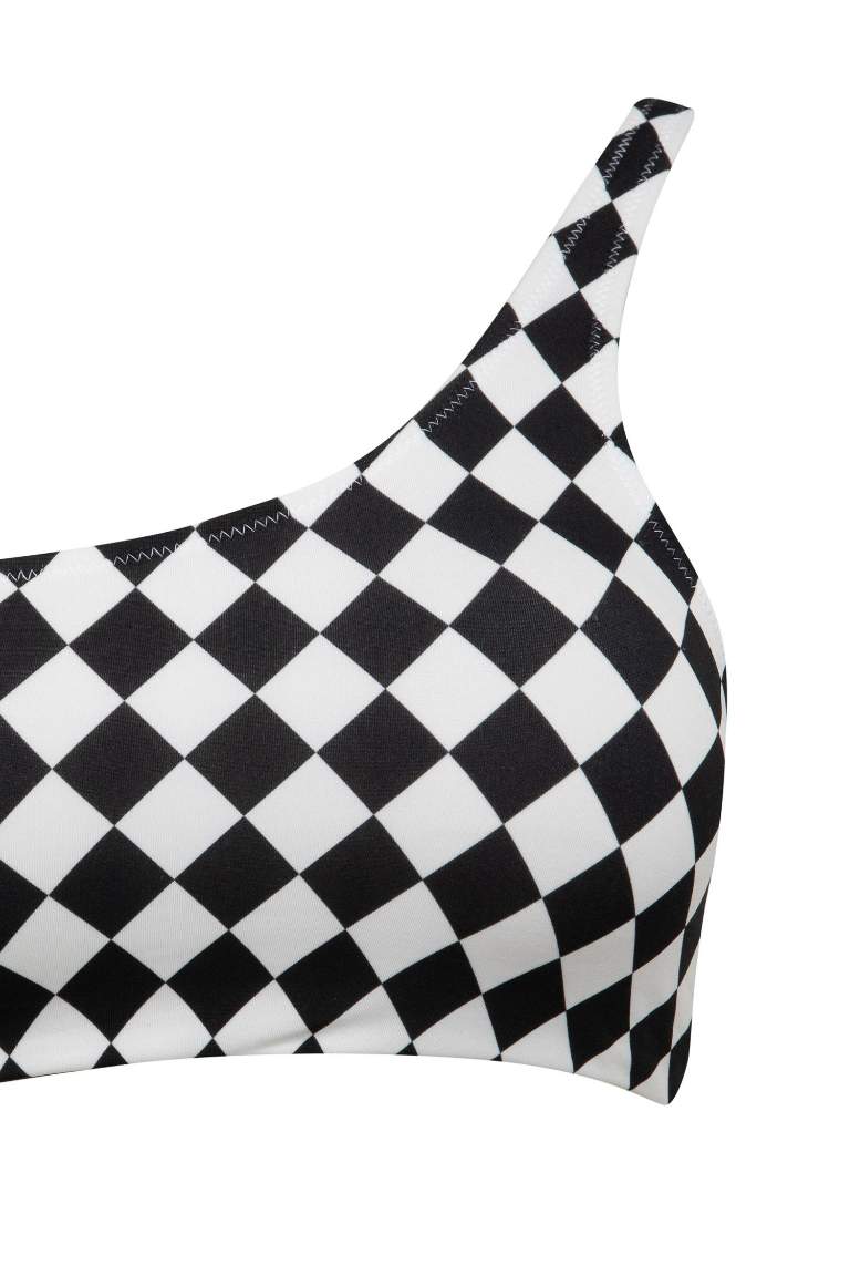 DeFactoFit Checkerboard Pattern Bikini Top