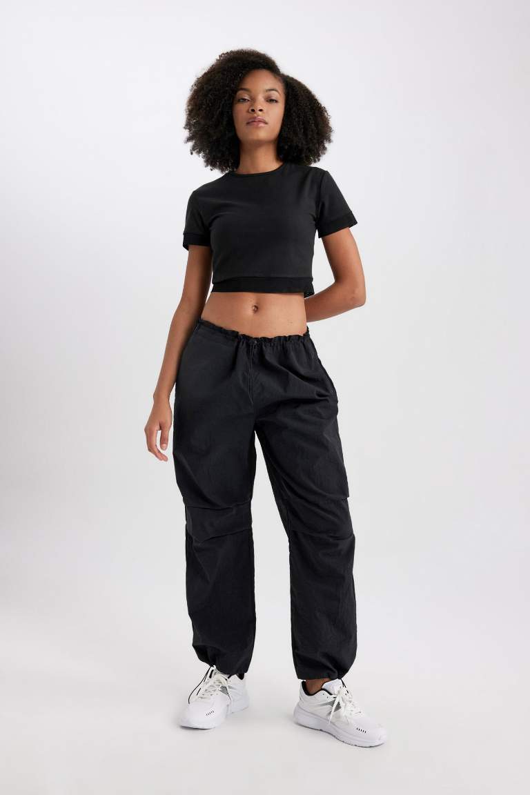 DeFactoFit Oversize Fit Double Pocket Parachute Trousers