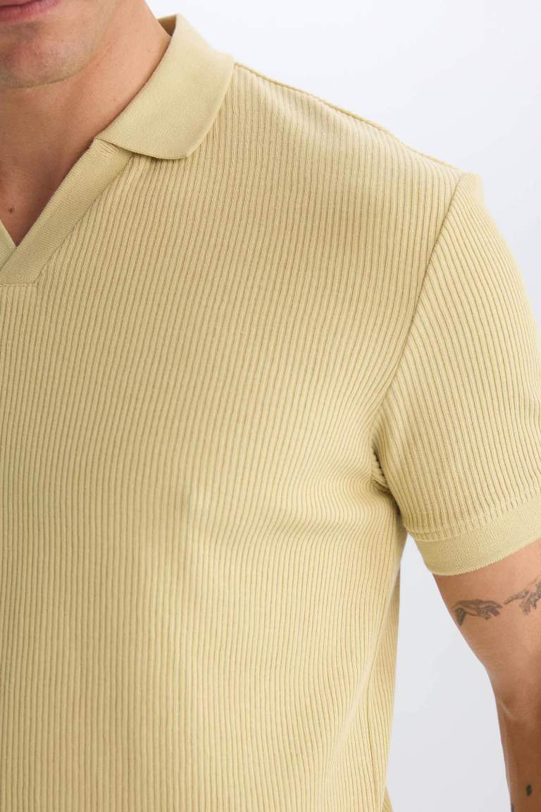 Regular Fit Pleat Polo T-Shirt