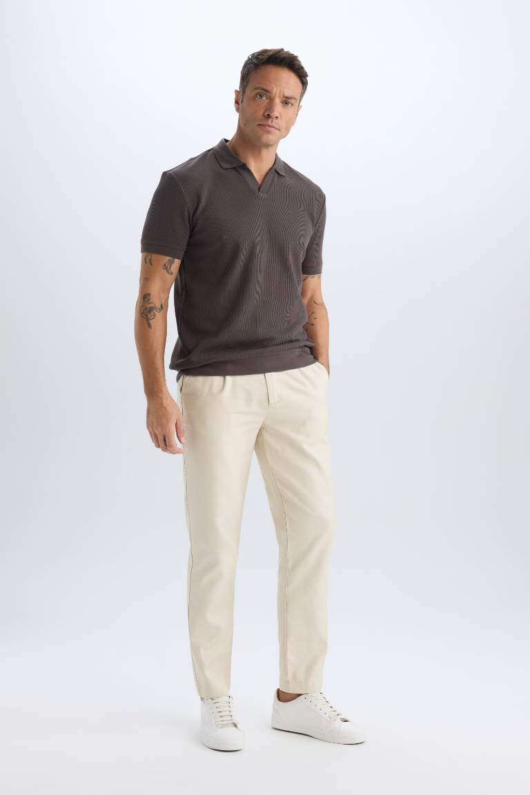 Regular Fit Pleat Polo T-Shirt