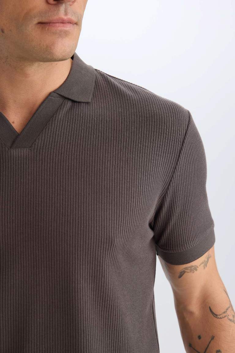 Regular Fit Pleat Polo T-Shirt