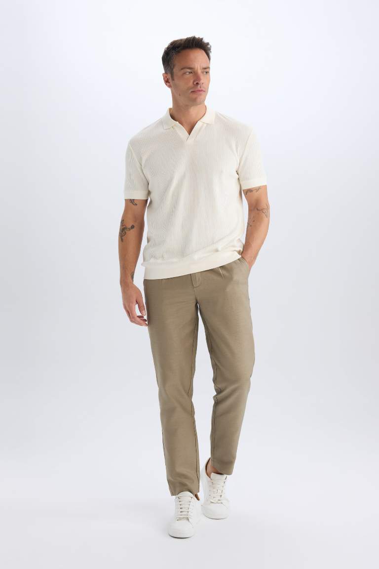 Regular Fit Pleat Polo T-Shirt