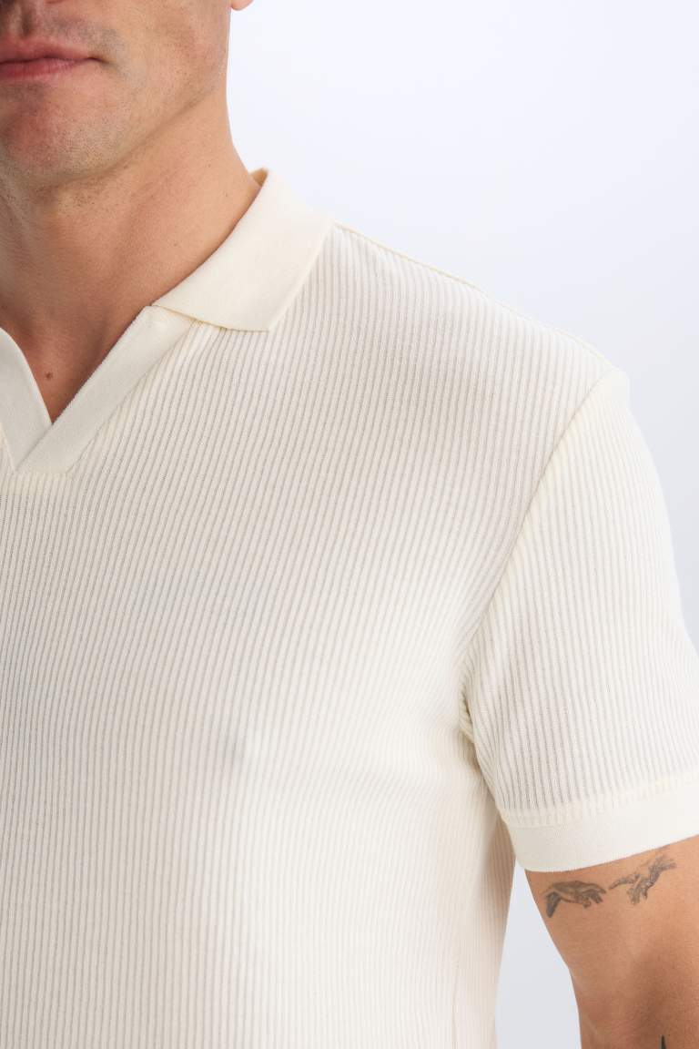 Regular Fit Pleat Polo T-Shirt