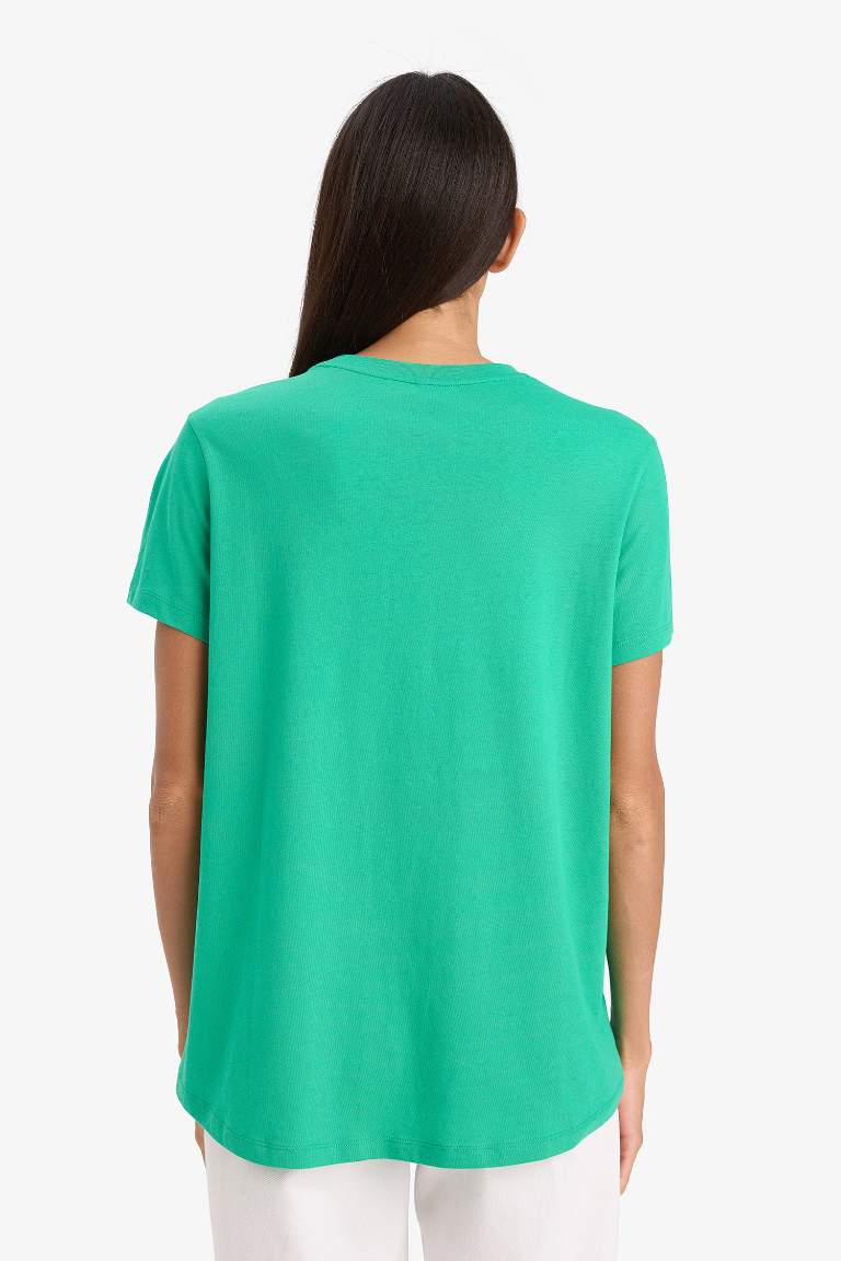 Футболка с круглым вырезом Long Fit Basic с коротким рукавом