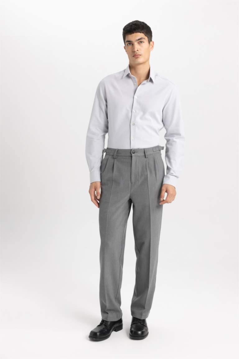 Men's Gray Scale Straight Fit