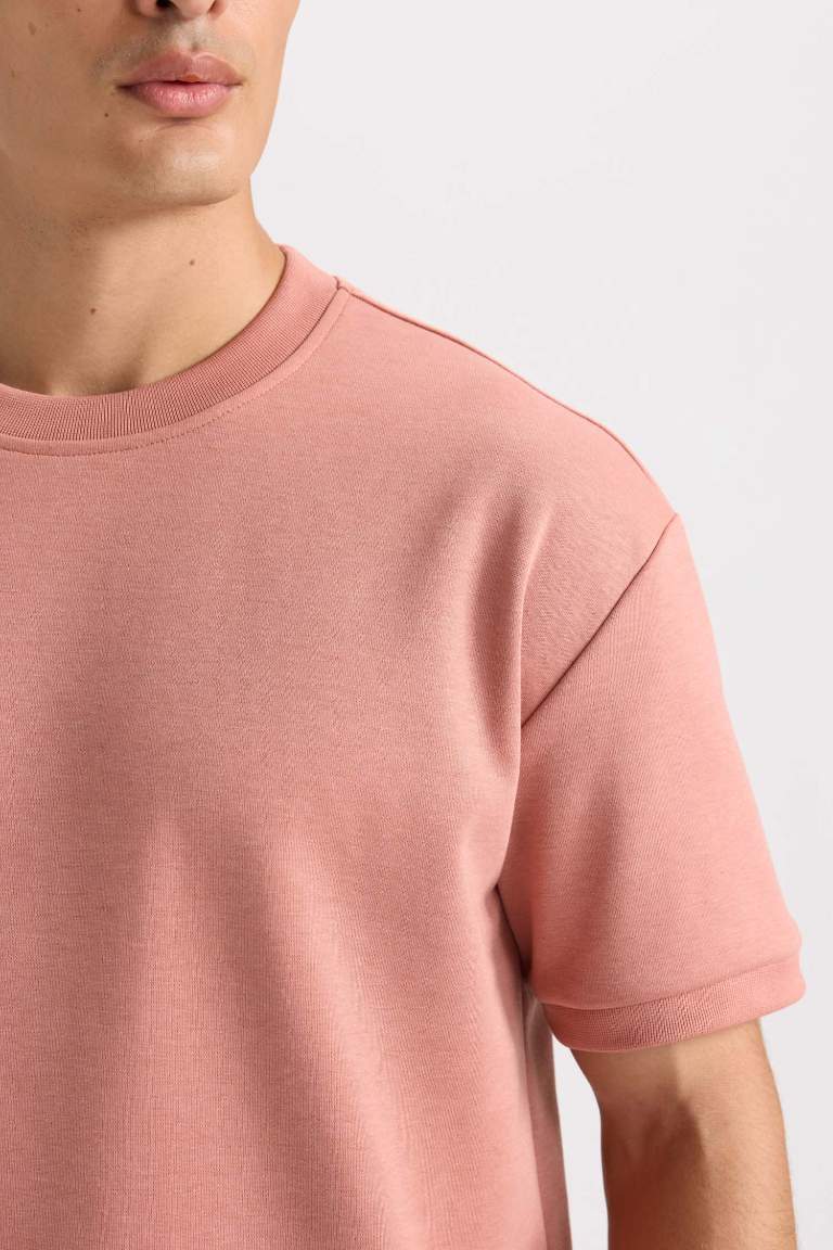 Oversize Fit Crew Neck Basic Short Sleeve T-Shirt