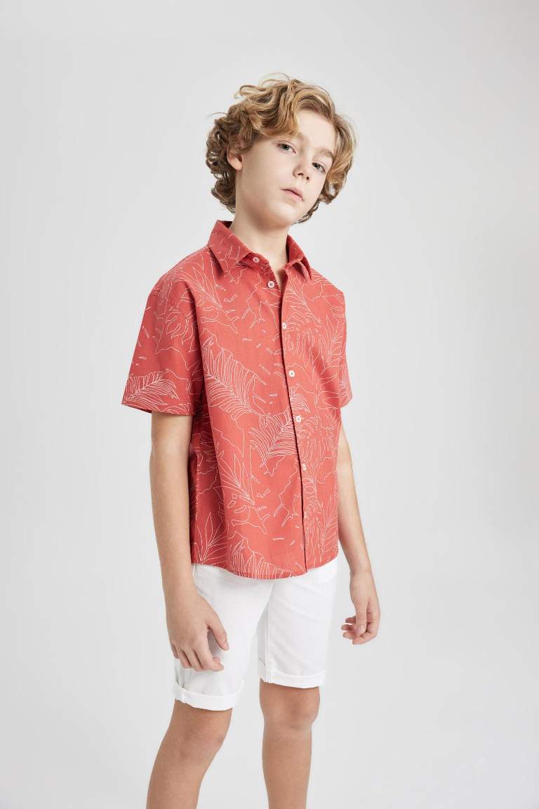 Chemise Oversize Col Polo à Manches Courtes pour Garçon