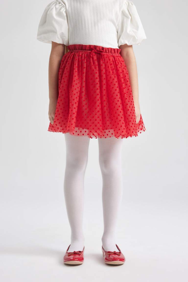 Jupe en Tulle rouge à Taille Élastique pour Fille