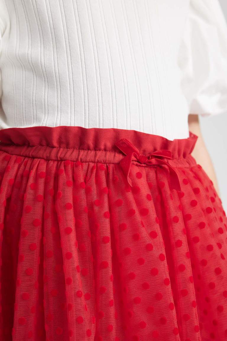 Jupe en Tulle rouge à Taille Élastique pour Fille