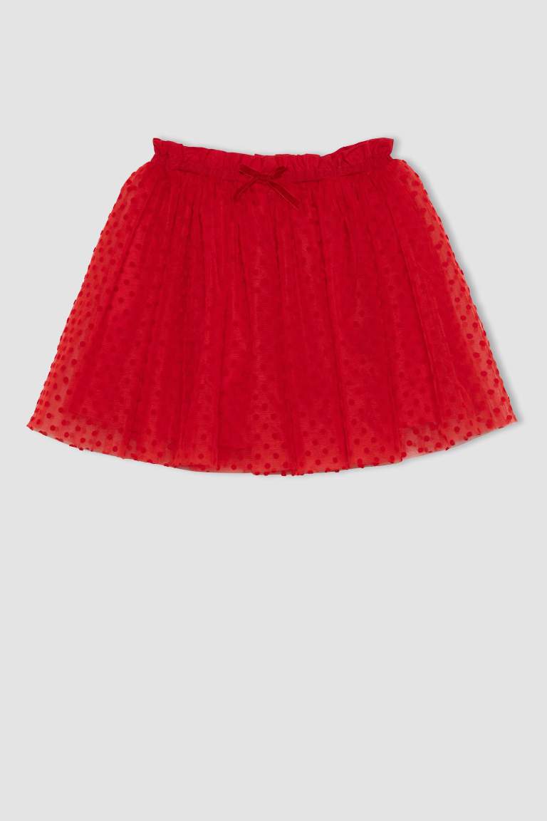 Jupe en Tulle rouge à Taille Élastique pour Fille