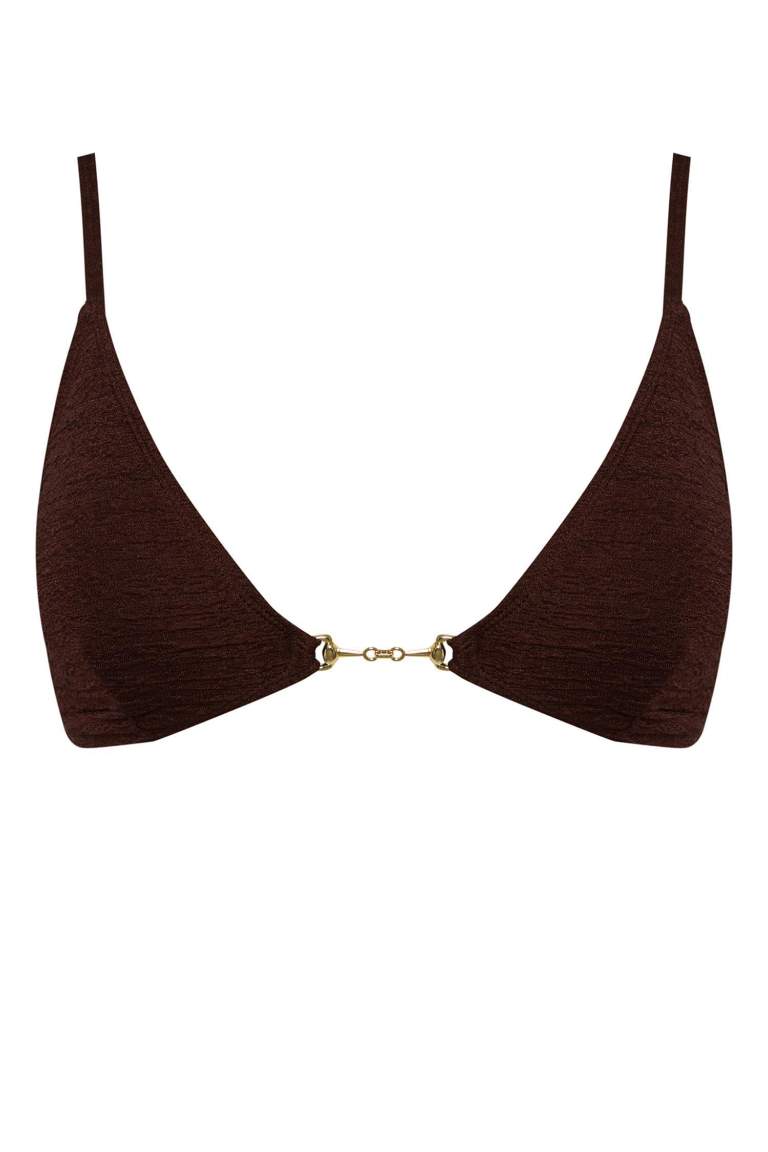 Top de Bikini Triangle en Tissu Froissé coupe régulière de Fall in Love